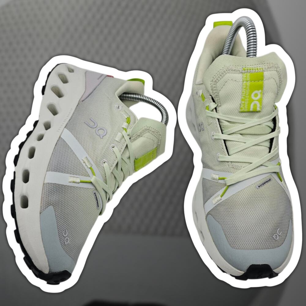 On Cloudsurfer Trail Waterproof Womens 6 Running Shoes Lima Mineral Sneakers